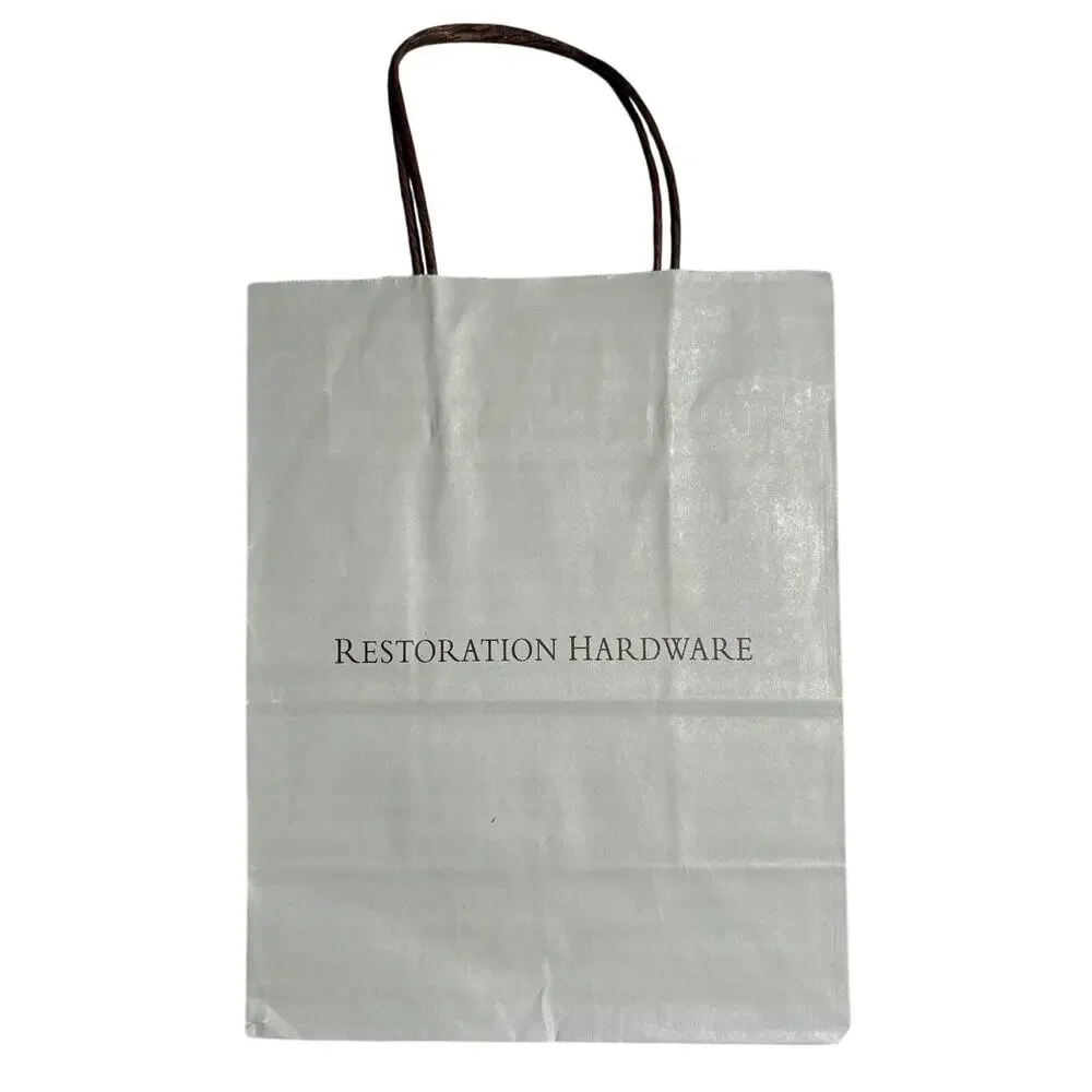 Restoration Hardware Small Gray Paper Gift Bag 10x8